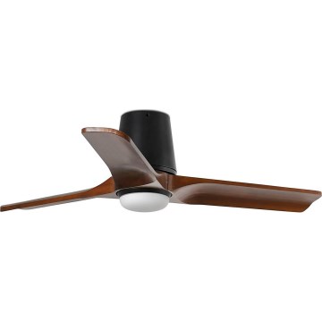 FARO 33837-1TW - LED-dimbart takfläkt HEYWOOD TUB med LED/10W/230V 2700/3000/4000K furu/svart pr. 90 cm + fjärrkontroll