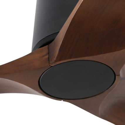 FARO 33837WT - Takfläkt HEYWOOD TUB S furu/svart Ø 90 cm Wi-Fi Tuya + fjärrkontroll