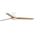 FARO 338381S - LED-dimbar takfläkt HEYWOOD TUB L LED/10W/230V 2700/3000/4000K Ø 132 cm trä/vit + fjärrkontroll