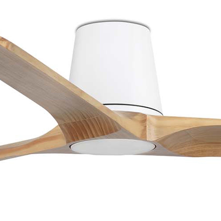 FARO 33838WT - Takfläkt HEYWOOD TUB L tall/vit Ø 132 cm Wi-Fi Tuya + fjärrkontroll