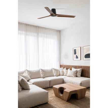 FARO 33839WT - Takfläkt HEYWOOD TUB L tall/svart Ø 132 cm Wi-Fi Tuya + fjärrkontroll