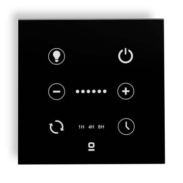 FARO 33988 - Väggmonterad touchregulator för takfläktar 230 V, svart