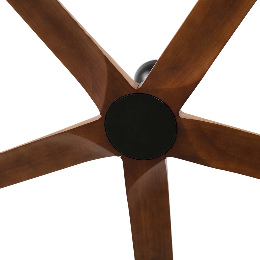 FARO 34190WT - Takfläkt BIGWOOD XL tall/svart Ø 200 cm Wi-Fi Tuya + fjärrkontroll