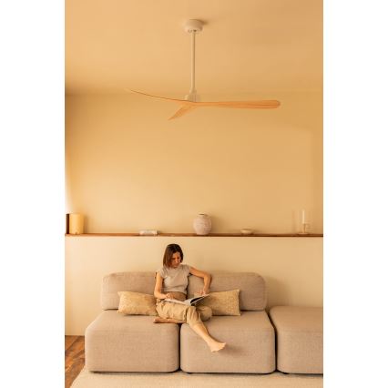 FARO 34195 - Takfläkt ROCKER M, Ø 132 cm, beige/vit + fjärrkontroll
