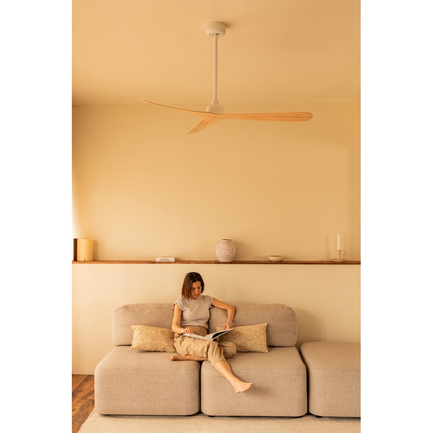 FARO 34195 - Takfläkt ROCKER M, Ø 132 cm, beige/vit + fjärrkontroll