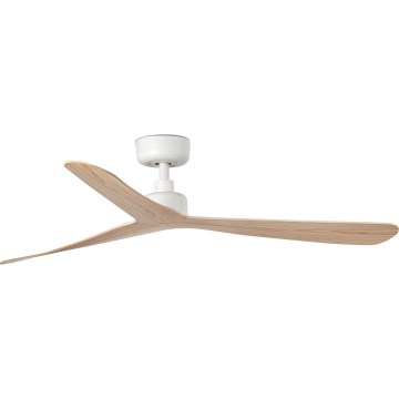 FARO 34195WT - Takfläkt ROCKER M Ø 132 cm beige/vit Wi-Fi Tuya + fjärrkontroll