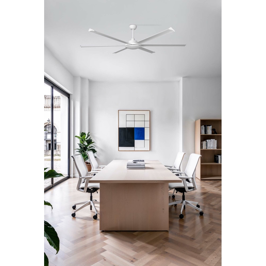 FARO 34202 - Takfläkt ROTTERDAM XL vit diameter 200 cm + fjärrkontroll