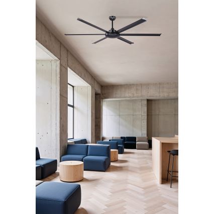 FARO 34203 - Takfläkt ROTTERDAM XL svart diameter 200 cm + fjärrkontroll