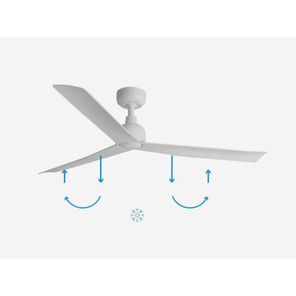 FARO 34274 - Takfläkt MARINE M vit Ø 125 cm IP44 + fjärrkontroll