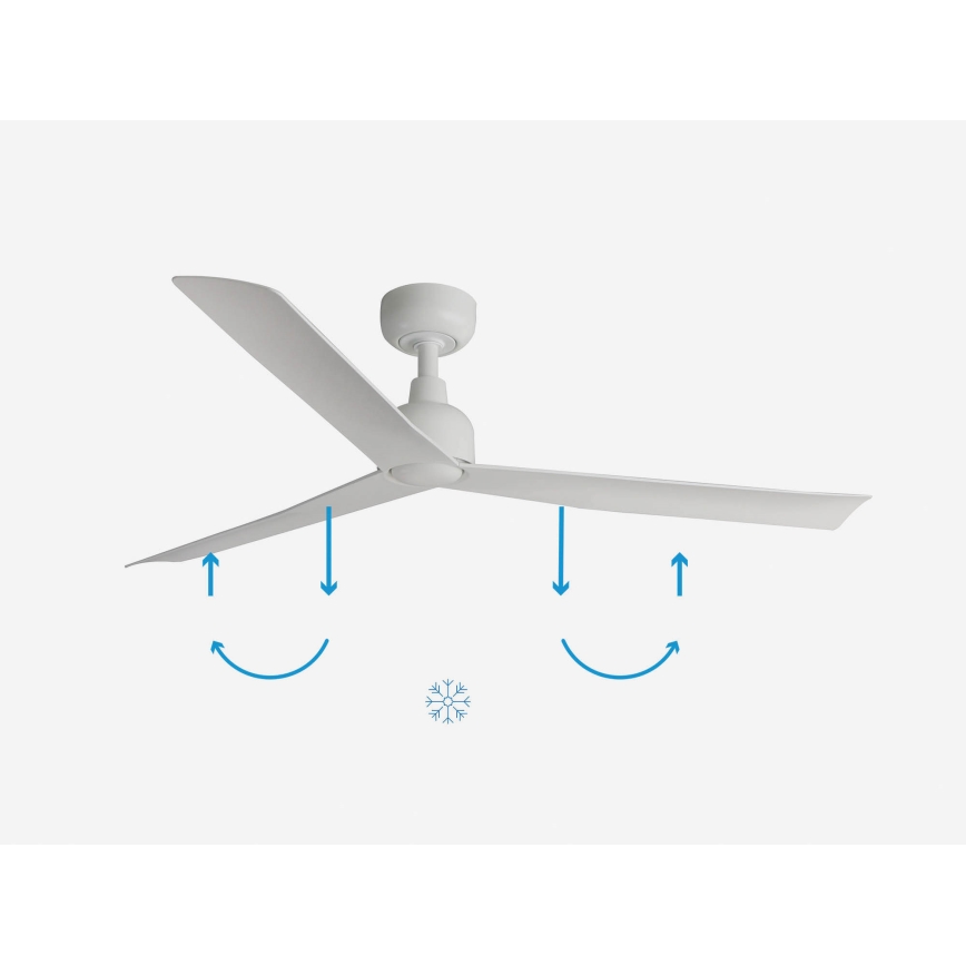 FARO 34274 - Takfläkt MARINE M vit Ø 125 cm IP44 + fjärrkontroll