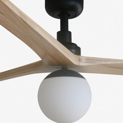 FARO 34282-11L - Takfläkt KLIM L 1xE27/15W/230V tall/svart diameter 150 cm + fjärrkontroll