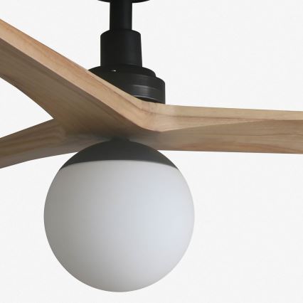 FARO 34283-11L - Takfläkt KLIM M 1xE27/15W/230V tall/svart diameter 125 cm + fjärrkontroll