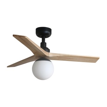 FARO 34284-11L - Takfläkt KLIM S 1xE27/15W/230V tall/svart Ø 92,5 cm + fjärrkontroll