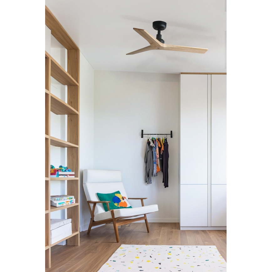 FARO 34284 - Takfläkt KLIM S tall/svart Ø 92,5 cm + fjärrkontroll