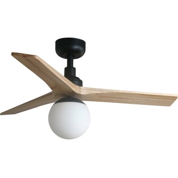 FARO 34284WT-11L - Takfläkt KLIM S 1xE27/15W/230V tall/svart Ø 92,5 cm Wi-Fi Tuya + fjärrkontroll