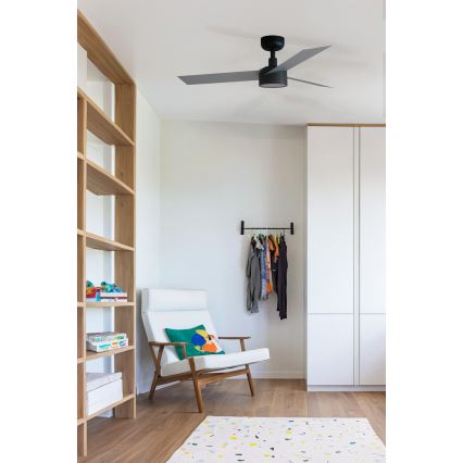 FARO 34285WT1S - Dimbar LED-takfläkt CRUISER S LED/18W/230V 2700/3000/4000K Ø 106 cm grå/svart Wi-Fi Tuya + fjärrkontroll