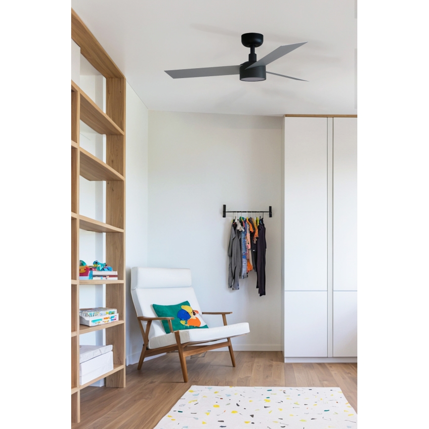 FARO 34285WT1S - Dimbar LED-takfläkt CRUISER S LED/18W/230V 2700/3000/4000K Ø 106 cm grå/svart Wi-Fi Tuya + fjärrkontroll