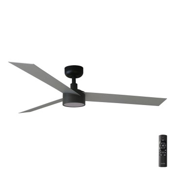 FARO 34286-1TW - LED dimbar takfläkt CRUISER L LED/18W/230V 2700/4000/6500K Ø 132 cm svart/grå + fjärrkontroll