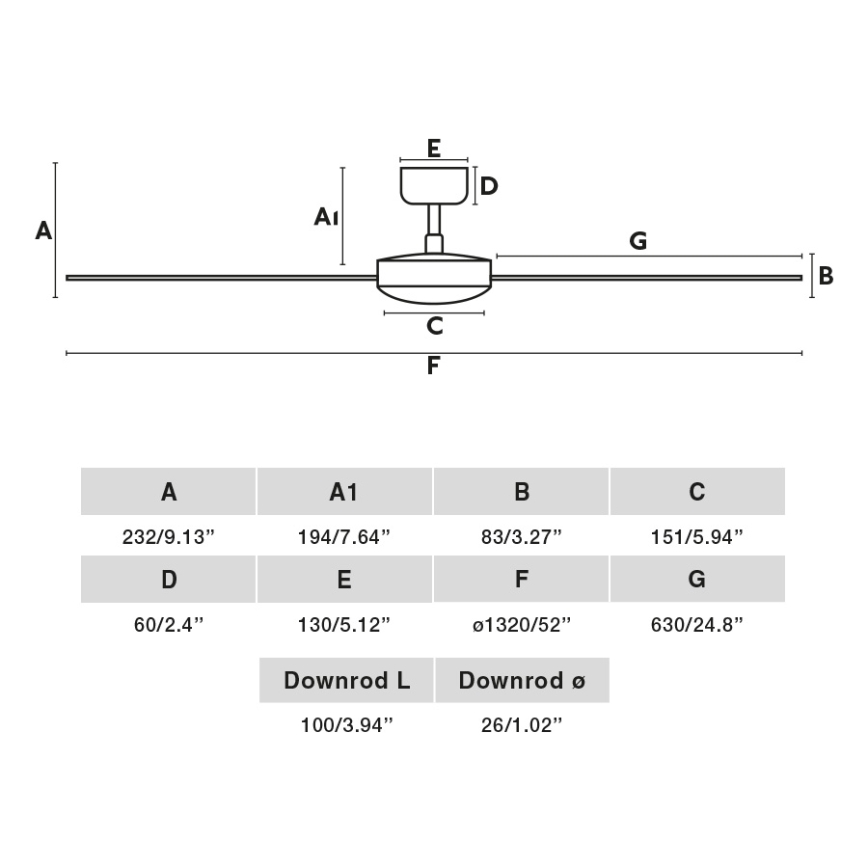 FARO 34286 - Takfläkt CRUISER L svart Ø 132 cm + fjärrkontroll