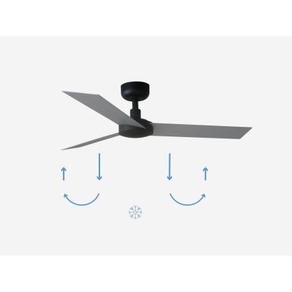 FARO 34287 - Takfläkt CRUISER XL svart Ø 160 cm + fjärrkontroll