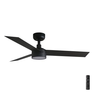 FARO 34289-1TW - dimbar takfläkt CRUISER med integrerad LED-belysning 18 W, 230 V, 2700/3000/4000 K, Ø 106 cm, svart + fjärrkontroll
