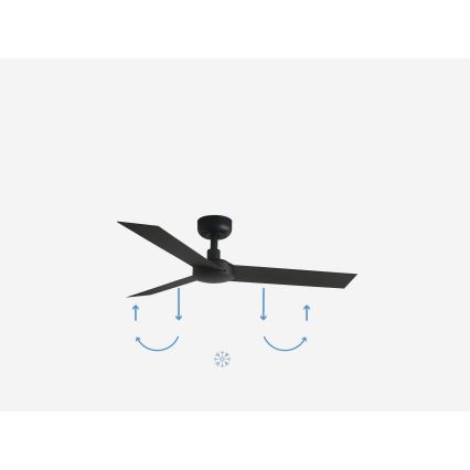 FARO 34289WP - Takfläkt CRUISER S svart diameter 106 cm SMART + fjärrkontroll