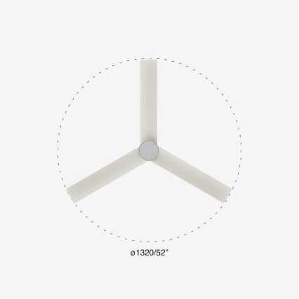 FARO 34290-1TW - Dimmbar LED-fläkt CRUISER LED/20W/230V 2700/3000/4000K Ø 132 cm vit + fjärrkontroll