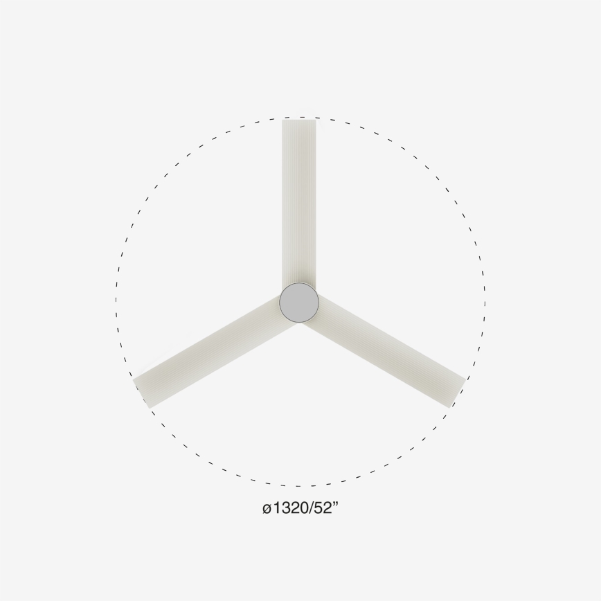 FARO 34290-1TW - Dimmbar LED-fläkt CRUISER LED/20W/230V 2700/3000/4000K Ø 132 cm vit + fjärrkontroll