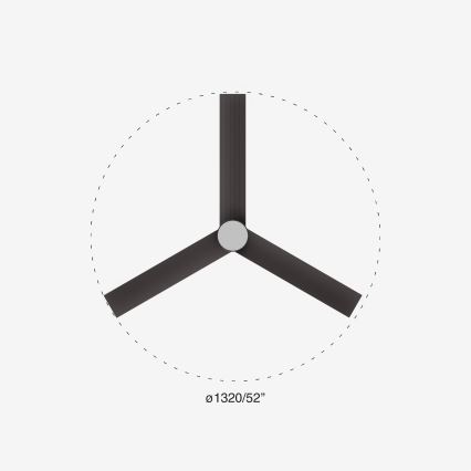 FARO 34291-1TW - LED dimbar takfläkt CRUISER LED/20W/230V 2700/4000/6500K Ø 132 cm svart + fjärrkontroll