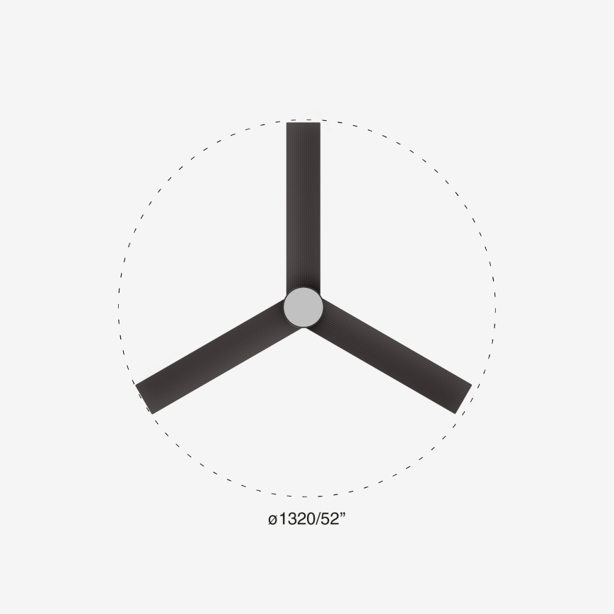 FARO 34291-1TW - LED dimbar takfläkt CRUISER LED/20W/230V 2700/4000/6500K Ø 132 cm svart + fjärrkontroll