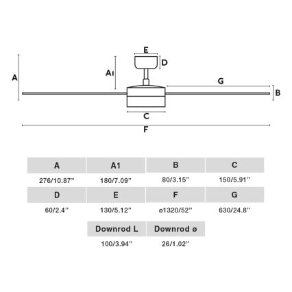 FARO 34291-1TW - LED dimbar takfläkt CRUISER LED/20W/230V 2700/4000/6500K Ø 132 cm svart + fjärrkontroll