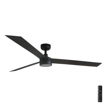 FARO 34293-1TW - Dimmbar LED-takfläkt CRUISER XL LED/18W/230V 2700/3000/4000K Ø 160 cm svart + fjärrkontroll