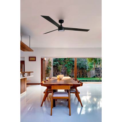 FARO 34293-1TW - LED dimbar takfläkt CRUISER XL LED/18W/230V 2700/4000/6500K Ø 160 cm svart + fjärrkontroll