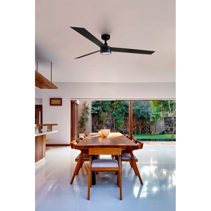 FARO 34293-1TW - LED dimbar takfläkt CRUISER XL LED/18W/230V 2700/4000/6500K Ø 160 cm svart + fjärrkontroll