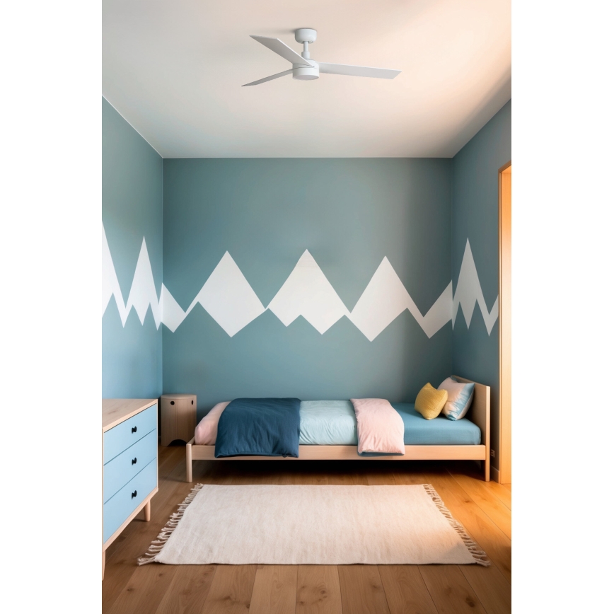 FARO 34295WT-1TW - LED Dimbar takfläkt RUDDER S LED/18W/230V 2700/4350/6000K vit/beige diameter 106 cm Wi-Fi Tuya + fjärrkontroll