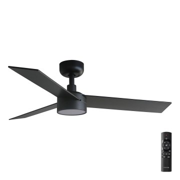 FARO 34296-1TW - Dimmbar LED-takfläkt RUDDER med 18 W LED, 230 V, 2700/3000/4000 K, Ø 106 cm, svart + fjärrkontroll