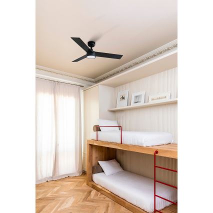 FARO 34296-1TW - LED dimbar takfläkt RUDDER S LED/18W/230V 2700/4000/6500K Ø 106 cm svart + fjärrkontroll