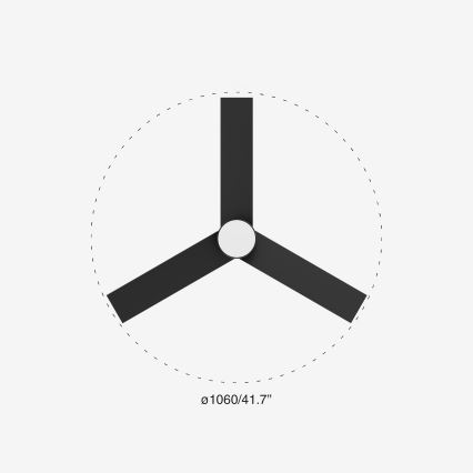 FARO 34296-1TW - LED dimbar takfläkt RUDDER S LED/18W/230V 2700/4000/6500K Ø 106 cm svart + fjärrkontroll