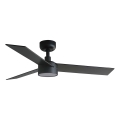 FARO 34296WT1S - Dimbar LED-takfläkt RUDDER S LED/18W/230V 2700/3000/4000K Ø 106 cm brun/svart Wi-Fi Tuya + fjärrkontroll