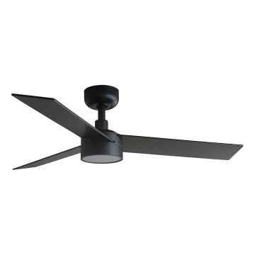 FARO 34296WT1S - Dimbar LED-takfläkt RUDDER S LED/18W/230V 2700/3000/4000K Ø 106 cm brun/svart Wi-Fi Tuya + fjärrkontroll
