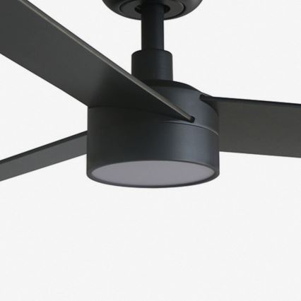 FARO 34296WT1S - Dimbar LED-takfläkt RUDDER S LED/18W/230V 2700/3000/4000K Ø 106 cm brun/svart Wi-Fi Tuya + fjärrkontroll