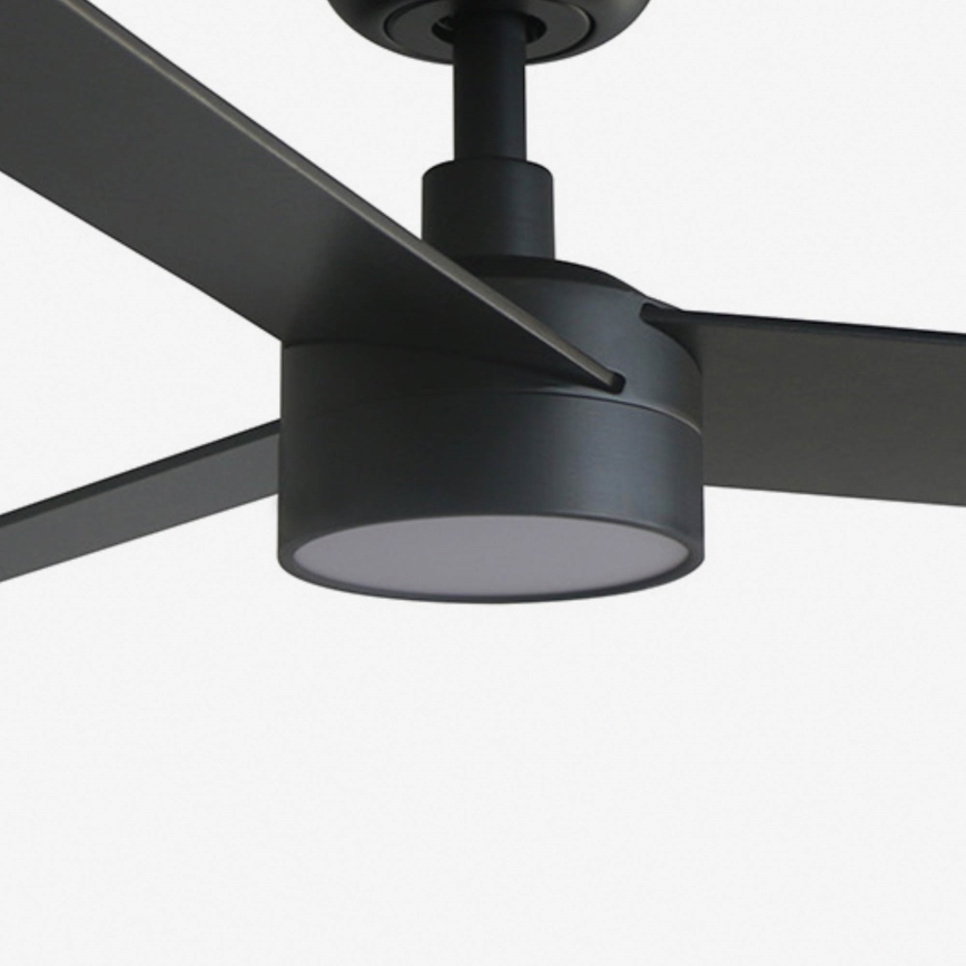 FARO 34296WT1S - Dimbar LED-takfläkt RUDDER S LED/18W/230V 2700/3000/4000K Ø 106 cm brun/svart Wi-Fi Tuya + fjärrkontroll