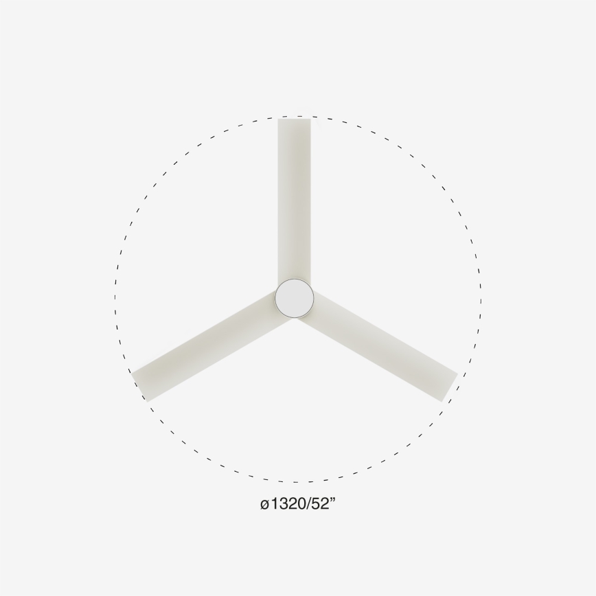 FARO 34297-1TW - LED-dimmbar takfläkt RUDDER L LED/20W/230V 2700/3000/4000K Ø 132 cm + fjärrkontroll
