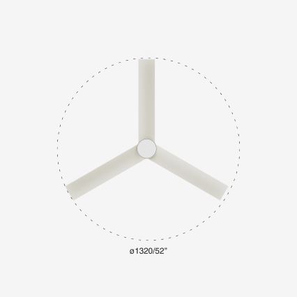 FARO 34297-1TW - LED dimbar fläkt RUDDER L LED/20W/230V 2700/4000/6500K Ø 132 cm + fjärrkontroll