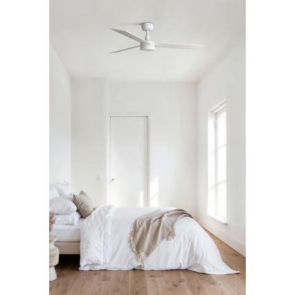 FARO 34297WT-1TW - LED Dimbar takfläkt RUDDER L LED/18W/230V 2700/4350/6000K vit diameter 132 cm Wi-Fi Tuya + fjärrkontroll