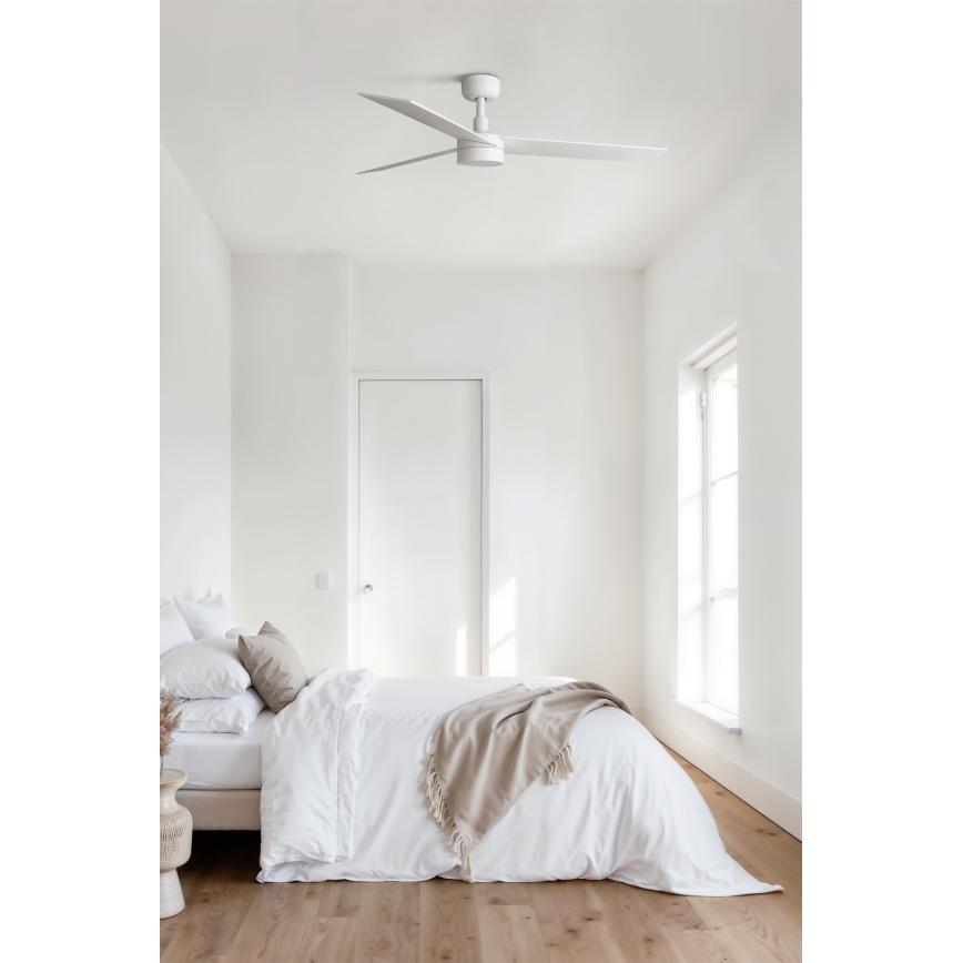 FARO 34297WT-1TW - LED Dimbar takfläkt RUDDER L LED/18W/230V 2700/4350/6000K vit diameter 132 cm Wi-Fi Tuya + fjärrkontroll