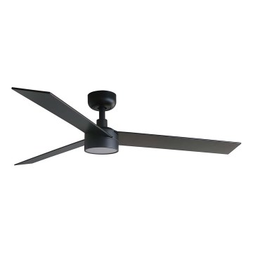 FARO 34298WT1S - LED-dimbar takfläkt RUDDER L LED/18W/230V 2700/3000/4000K Ø 132 cm brun/svart Wi-Fi Tuya + fjärrkontroll