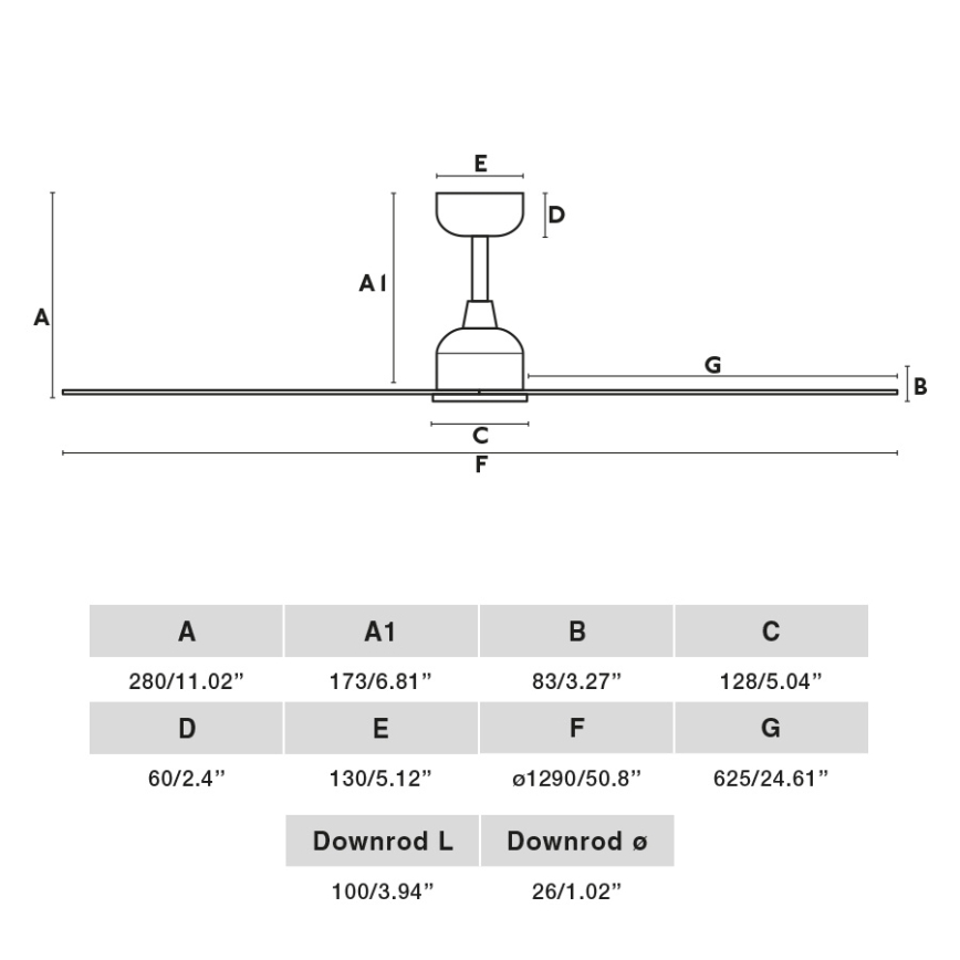 FARO 34301 - Takfläkt PALMA brun Ø 129 cm IP44 + fjärrkontroll