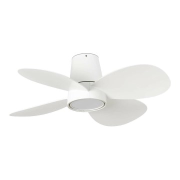 FARO 34315WT - LED dimbar takfläkt KLOVER TUB S LED/20W/230V 2700/4000/6500K vit Ø 80 cm Wi-Fi Tuya + fjärrkontroll