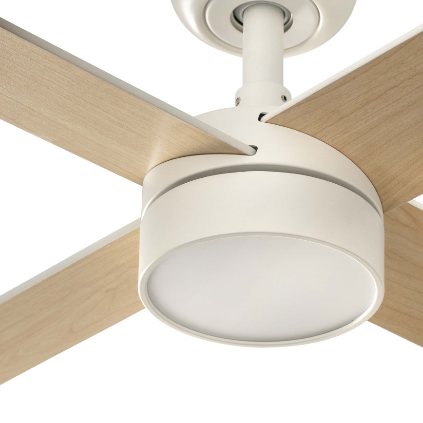 FARO 34355-1TW - LED Dimbar takfläkt RUDDER L LED/20W/230V vit/beige diameter 132 cm + fjärrkontroll